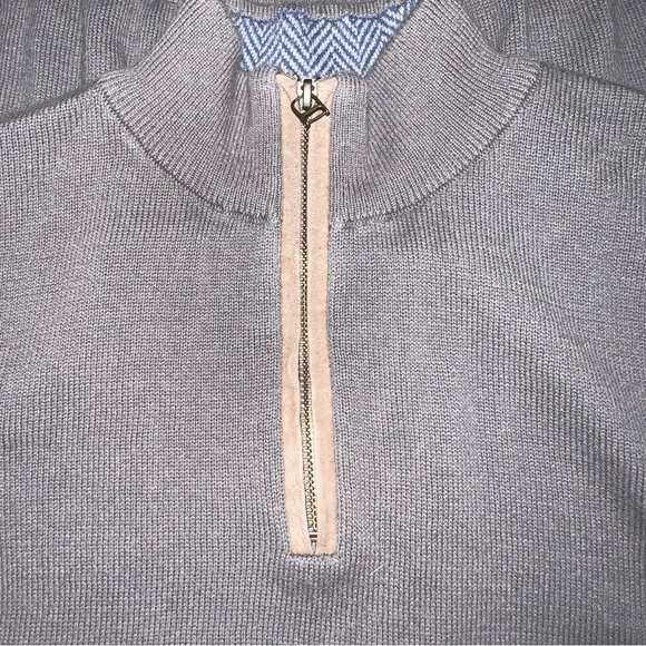 Vineyard Vines Cotton-Alpaca Blend 1/4 Zip Pullover Sweater - Size Medium - Picture 6 of 8